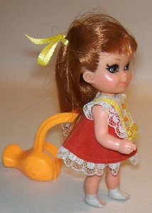 Vintage Sheila Skediddle Liddle Kiddle #3765 orange Baiser Spielkleidung #3585 - Bild 1 von 4