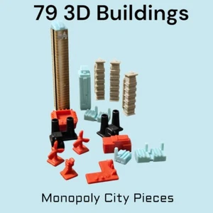 Monopoly (City) 3d Houses and Hotel Replacement Pieces - Picture 1 of 5