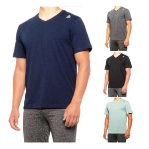 Reebok Men's T-Shirt Jolt 2.0 V-Neck Short Sleeve Tee Top Black Green Grey Navy - Picture 1 of 5