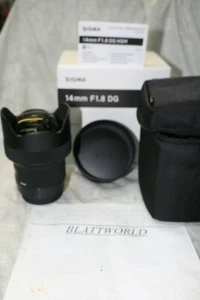 14mm F1.8 SIGMA ART DG HSM PRIME LENS f LEICA L NEW in FACTORY BOX,COVER & CASE - Picture 1 of 3