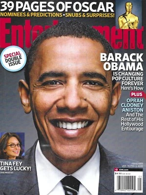 Entertainment Weekly Barack Obama Oscar Race Jerry Lewis Brendan Fraser 2009 - Image 1 of 4