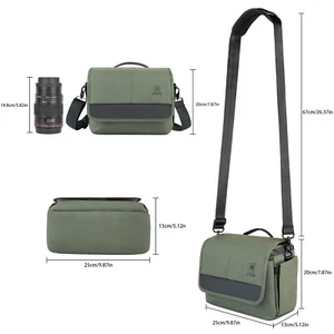 ARTCISE Professional Camera bag Waterproof Messen Messenger Bag Crossbody Case - Picture 1 of 6