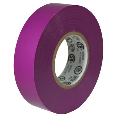 T.R.U. TapesSupply 1 Roll Purple Electrical Tape 3/4" x 66 ft