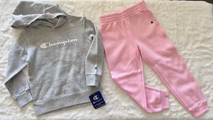 CHAMPION Athleticwear Little Girl’s Fleece Hoodie & Joggers 2-Piece Set- size 5 - Picture 1 of 8