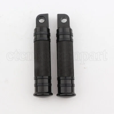 Clavijas de pie negras de aluminio boca macho para Harley-Davidson Dyna Wide Glide FXDWG Foto 1 de 4