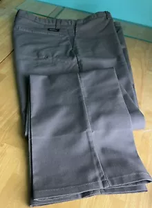 Genuine Dickies Work/Casual Pants, Flat Front Gray 34/32, A-25 - Picture 1 of 7
