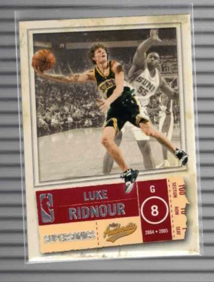 2004-05 Fleer Authentix Seattle Supersonics Basketball Card #33 Luke Ridnour - Image 1 of 2
