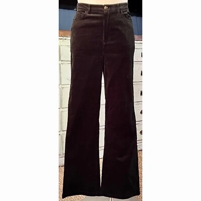 Nuevo con etiquetas Nuevo $262 Anthropologie Antik Batik Pantalones Acampanados Pana Negra S Foto 1 de 4