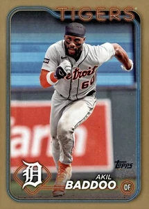 2024 Topps Serie 2 Akil Baddoo #373 Goldrand/2024 Detroit Tigers - SP - Bild 1 von 2