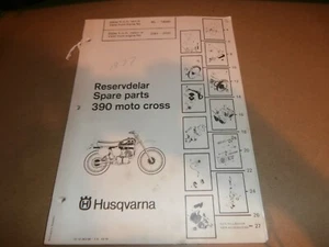 Oldtimer 1977 Husqvarna Motorrad Ersatzteile Handbuch 390 Moto Cross - Bild 1 von 6