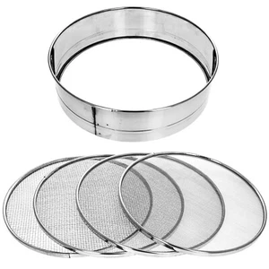 ToolTreaux Interchangeable Fine Mesh Sieve Set Gardening Composting Tools, 5pc - Picture 1 of 10