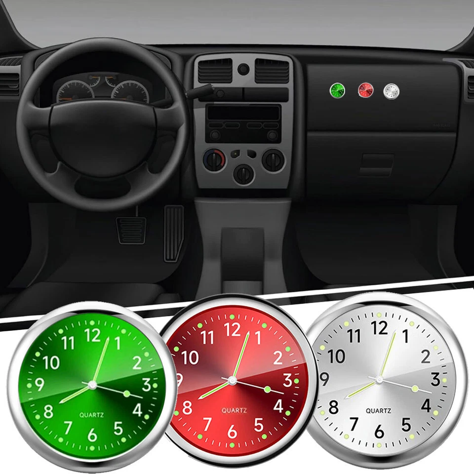 Universal Stick On Clock For Car Dashboard Quartz Automotive Replacement Clocks - Image 1 of 4