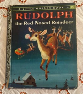1958 Rudolph the Red-Nosed Reindeer, Little Golden Book - Imagen 1 de 5