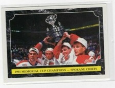 Spokane Chiefs 91-92 Score Canadian Bilingual 1991 Memorial Cup Champions #360