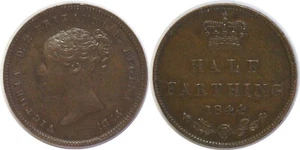 1844 Great Britain Half Farthing Victoria KM# 738 - Picture 1 of 3