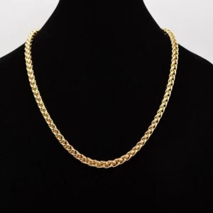 Unsigned Givenchy Vintage Necklace Wheat Chain Rope Gold Tone Chunky 1980s Bin7B - Picture 1 of 12