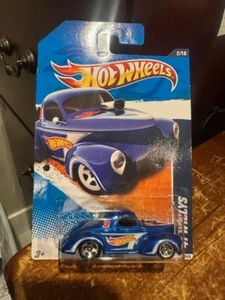 2011 Hot Wheels HW Racing '41 Willys #152 Blue PLAIN CARD - Picture 1 of 1