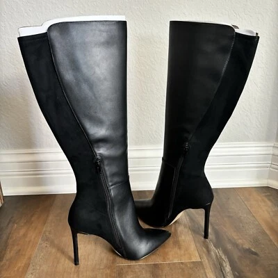 Botas de cuero negras ALDO para mujer talla 7 Milann punta alta 4” tacón de aguja Foto 1 de 4