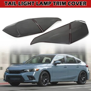 2X Cubierta de lámpara de luz trasera negra ahumada para Honda Civic 11th 2022-2023 - Imagen 1 de 7