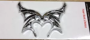 3D ACCENT TRIM BUTTERFLY CHROME CAR AUTO SUV ABS EMBLEM LOGO BADGE E-1411PS - Picture 1 of 3