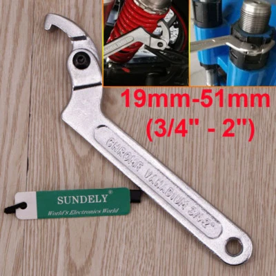 19mm-51mm(3/4"-2") Square End Adjustable Hook Pin Wrench C Spanner Tool - Image 1 of 4