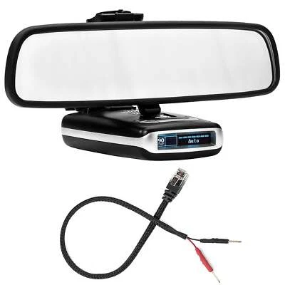 RADAR MOUNT Mirror Mount + RJ11 Mirror Wire for Escort Radar Detectors Max Max2 Max 360