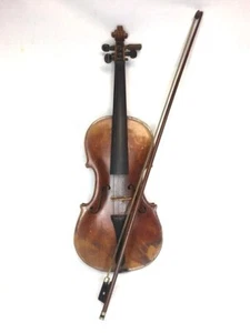 Antique Jacobus Stainer Violin & Bow, As Is Condition Tiger Maple Wood Old - Picture 1 of 24