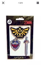 The Legend of Zelda Game Iron-on Patch Set Of 3 Embroidered  NEW - Picture 1 of 1