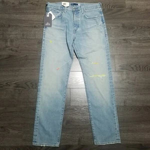 LEVIS Made & Crafted 502 Japanese Selvedged Denim Jeans Mens 32x32 Distressed - Picture 1 of 11