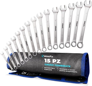 Set 15 Chiavi Inglesi Combinate Anello E Forchetta 6-21 Mm. Chiavi a Forchetta F - Foto 1 di 12