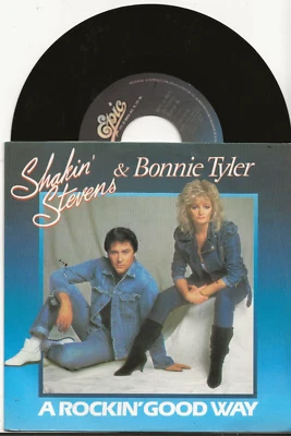 SHAKIN' STEVENS & BONNIE TYLER A ROCKIN' GOOD WAY SINGLE FROM SPAIN - Image 1 of 2