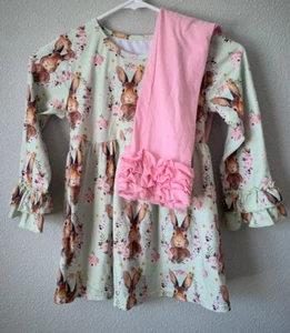 Spring Fall Fashion Girls Easter Bunny 2 Piece Set Size XXL - Picture 1 of 12
