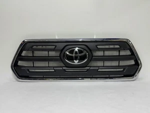 2016-2019 Toyota Tacoma Upper Grille Gray + Chrome Trim Factory OEM 53114-04190  - Picture 1 of 9