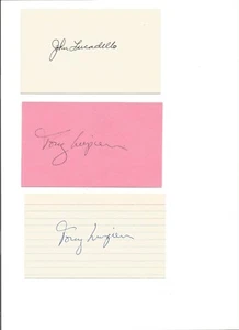 Tony Lupien signed 3x5 index card 1940 Boston Red Sox baseball - Picture 1 of 1