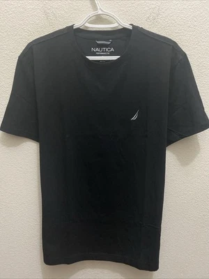 NEW Nautica Performance Men's True Black T-Shirt Large Crew Neck NWT $34.50 - Image 1 of 4