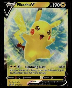 SWSH: Sword & Shield Promo Cards #SWSH198 Pikachu V Promo - Picture 1 of 2
