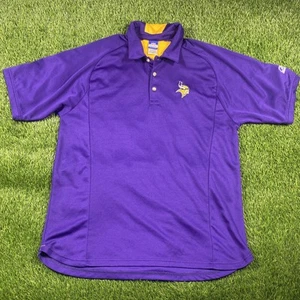 Minnesota Viking Reebok Poloshirt Herren Large lila bestickt Vintage Nfl - Bild 1 von 14
