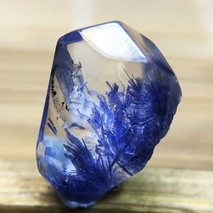 2,5Ct sehr seltenes natürliches schönes blaues Dumortierit Quarz Kristall Exemplar - Bild 1 von 6