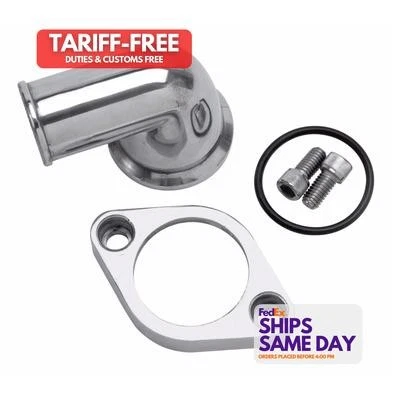 Edelbrock EDE4818 90 Degree Aluminum Water Neck fits GM V6 Performance Parts - Image 1 of 4