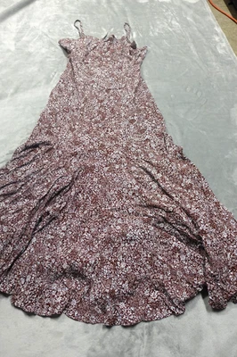 Vestido maxi floral sin mangas con cuello cuadrado para mujer Madewell talla 8 Foto 1 de 4