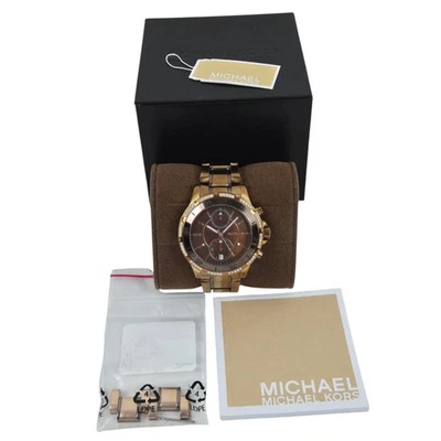 Michael Kors Chronograph Women's Watch Brown MK5553 w Box & Manual SEE VIDEO - Image 1 of 4