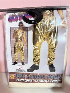 NEW Mens Adult Gold Metallic Old School 80s 90s MC Hammer Rapper Costume Pants - Bild 1 von 3