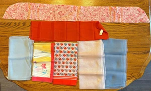 Scarves- Reds, Blues, Pinks- Mixed Textiles & Sizes- Lot of 8 - Picture 1 of 8