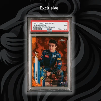 PSA 7 - /25 Lando Norris #7 - Sapphire Edition SP Orange - 2020 Chrome F1 - Image 1 of 4
