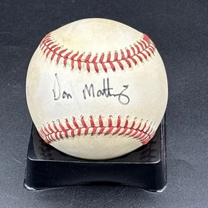 Don Mattingly Autographed Baseball New York Yankees Florida Marlins - Picture 1 of 6