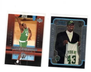 (LOT OF 2 RC) KENDRICK PERKINS  2003-04 BOWMAN CHROME/UD RC EXCLUSIVES (CELTICS) - Picture 1 of 1
