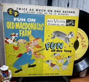 "Fun on Old McDonalds Farm" ~ RCA 45rpm ~ 2 Stories + 15 Mother Goose Songs - Bild 1 von 2