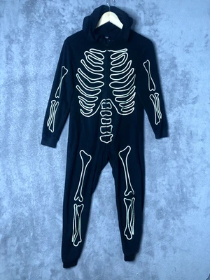 Hyde and Eek Boutique Brilla en la Oscuridad Esqueleto Con Capucha Disfraz Pijama Niños Grande Foto 1 de 3