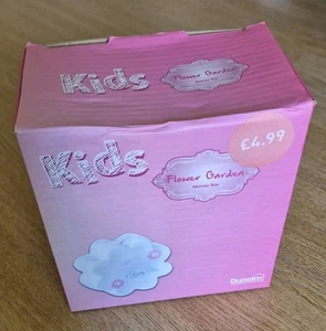 CERAMIC KIDS FLOWER GARDEN MONEY BOX - PENNIES FOR A RAINY DAY FROM DUNELM - Picture 1 of 4