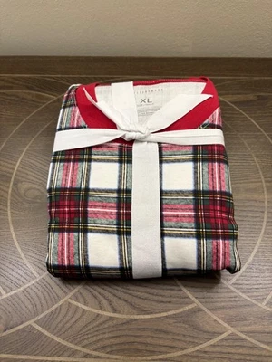 Pottery Barn Kids Stewart 格子圣诞睡衣成人尺寸 XL — 第 1/2 张图片